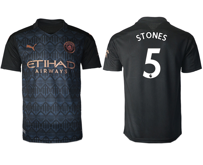 Men 2020-2021 club Manchester City away aaa version #5 black Soccer Jerseys